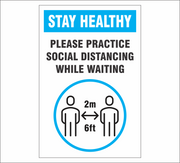 8" x 12" PVC Sign - Stay Healthy